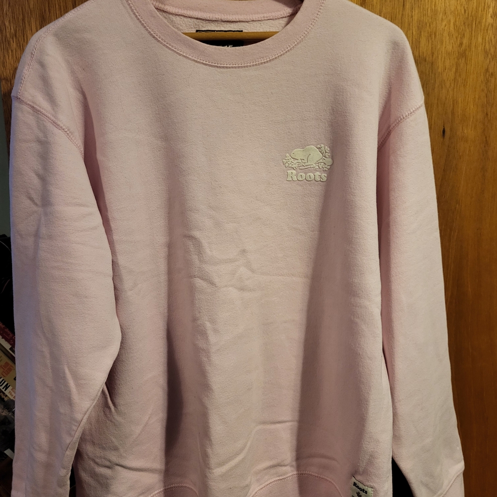 Roots Light Pink Fleece Sweatshirt